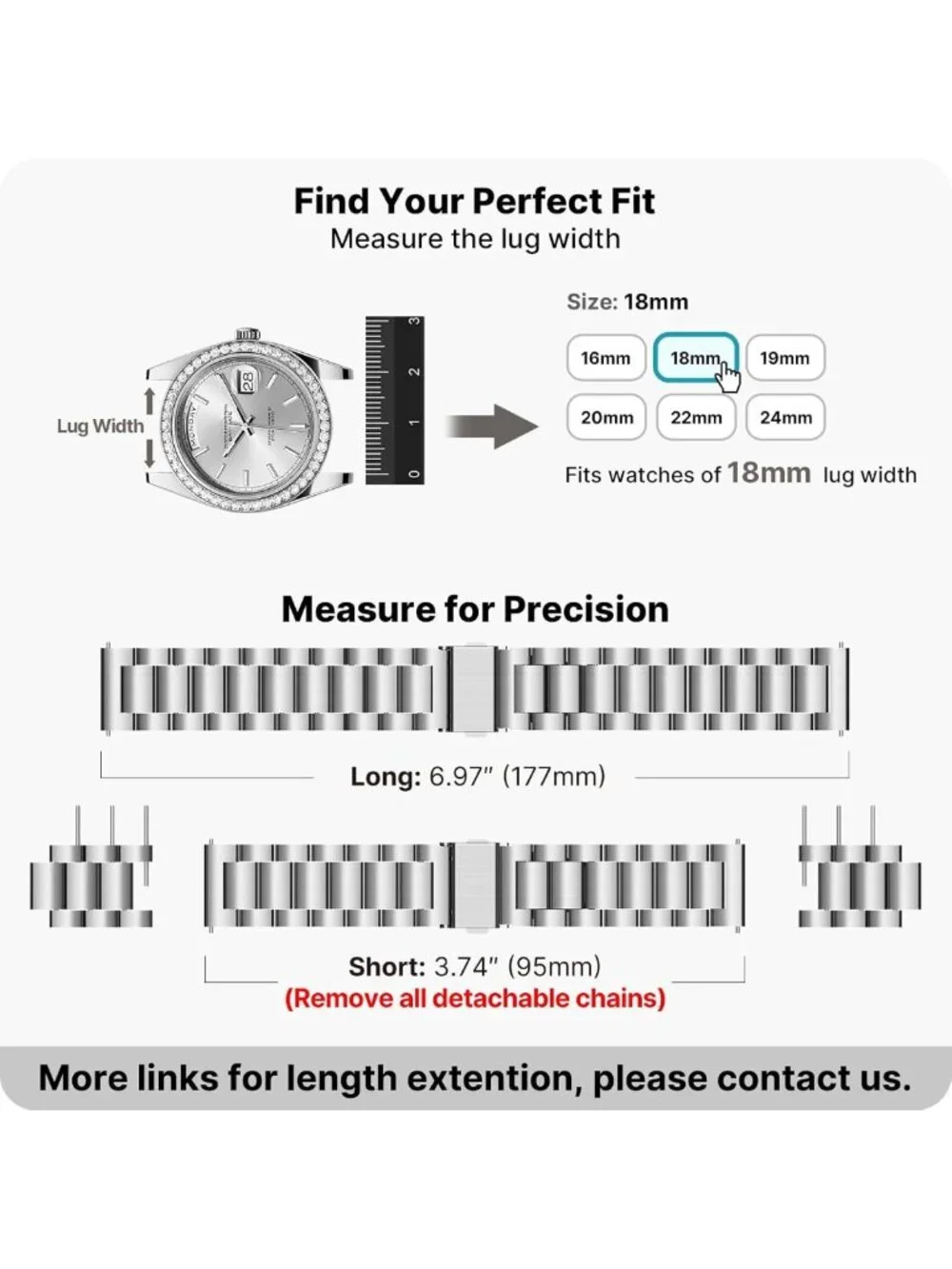 18mm Quick Release Metal Watch Band for Garmin Smartwatches - Stylish & Durable